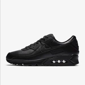 Nike Black Leather Air Max 90